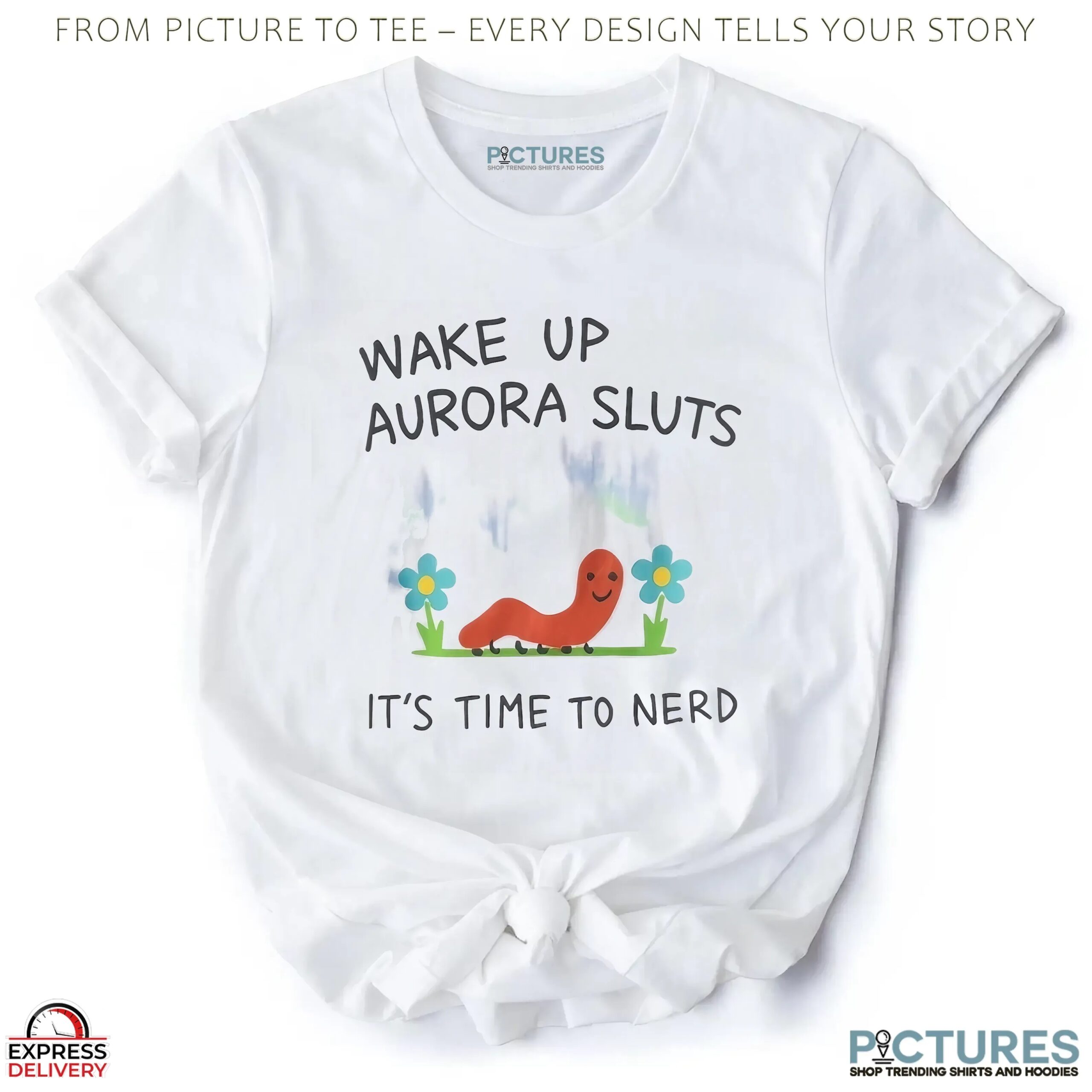 Wake Up Aurora Sluts Its Time To Nerd Graphic T Shirt Wake Up Aurora Sluts Its Time To Nerd Graphic T Shirt