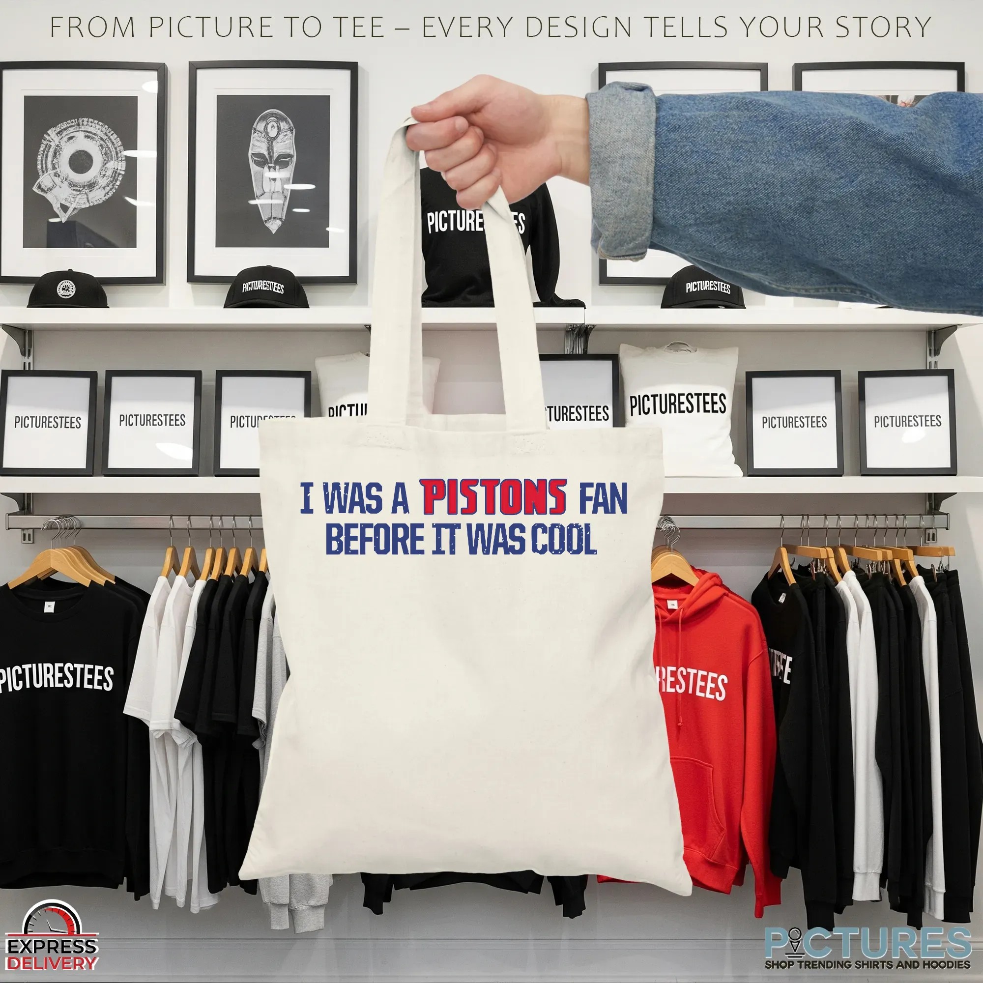 Was A Pistons Fan Before It Was Cool T Shirt