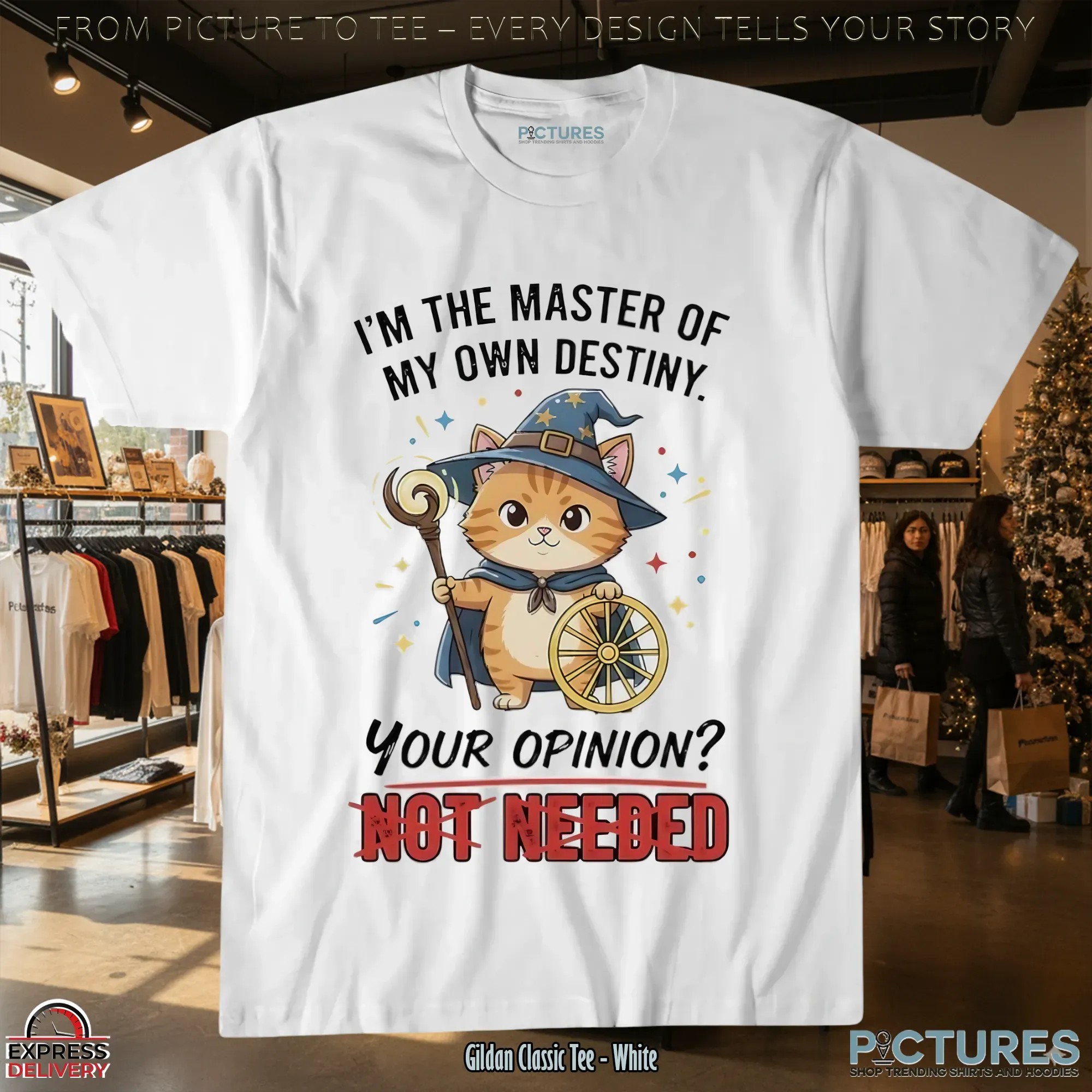 Wizard Cat I’m The Master Of My Own Destiny Your Opinion Not Needed T Shirt