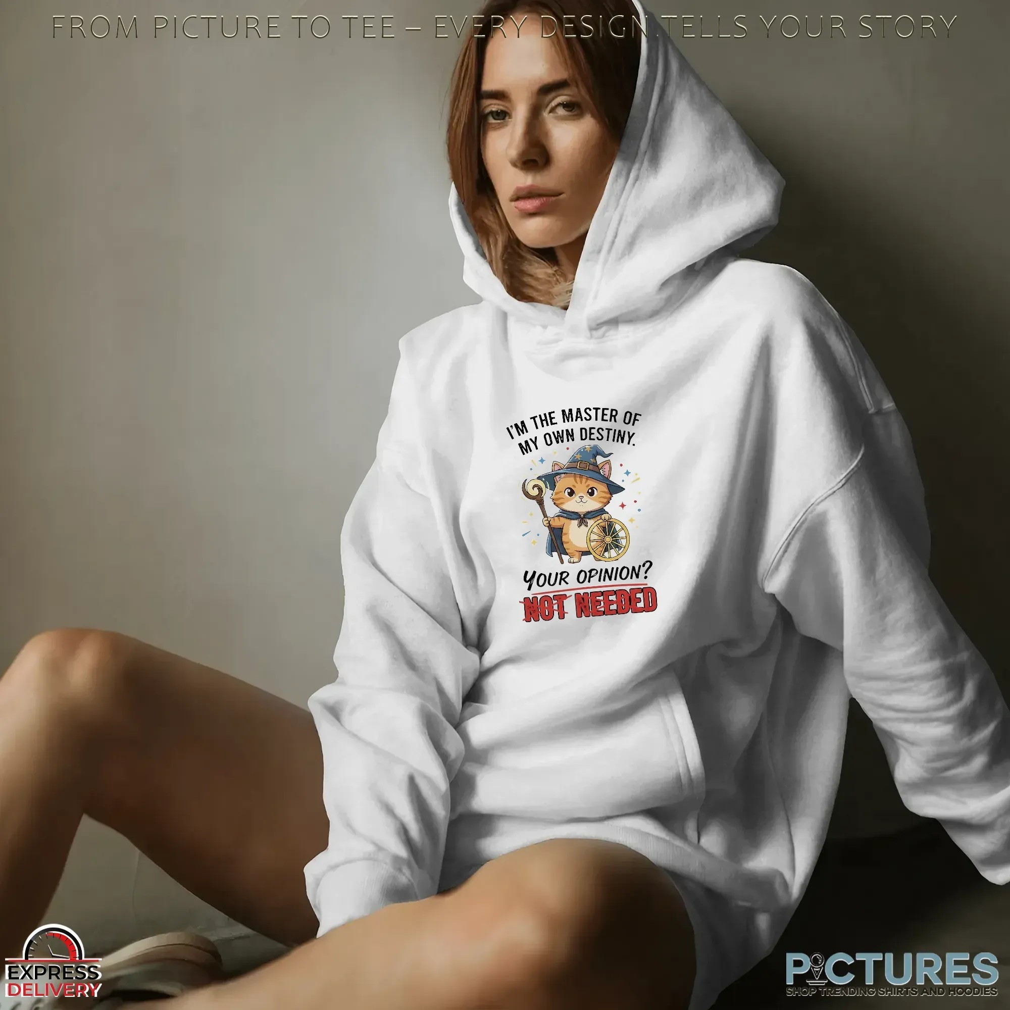Wizard Cat I’m The Master Of My Own Destiny Your Opinion Not Needed T Shirt