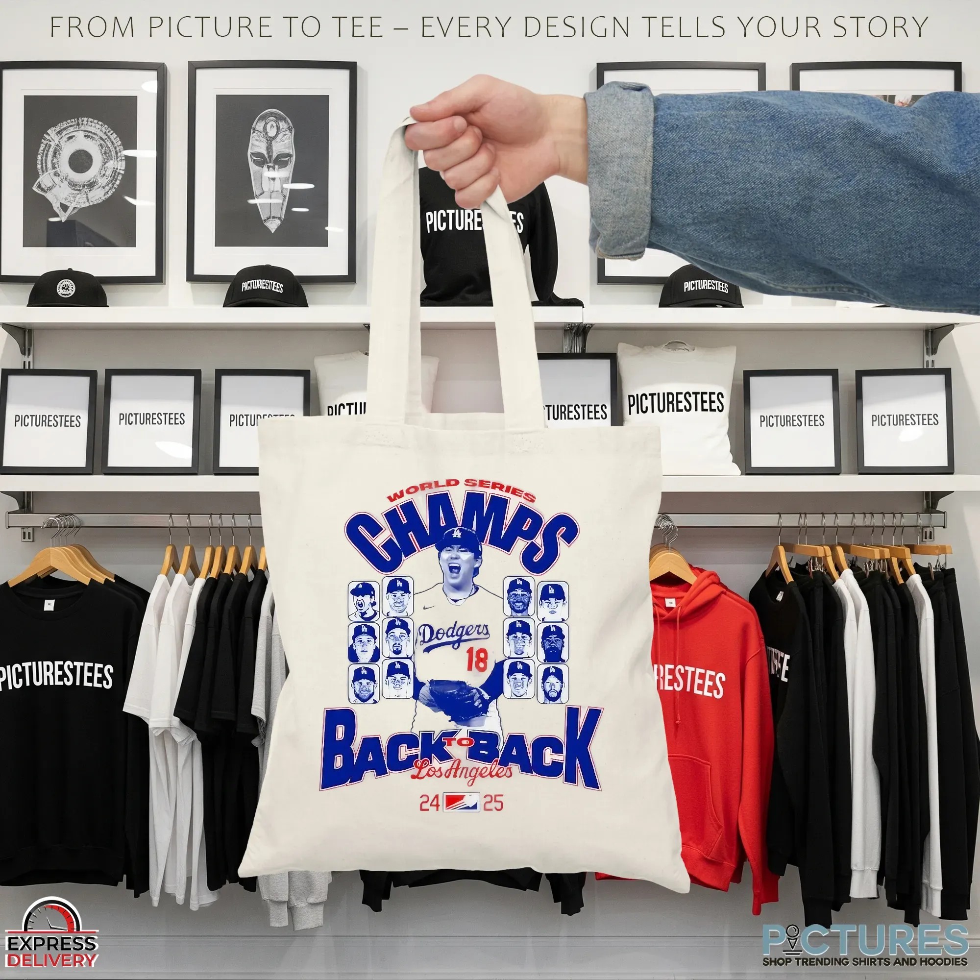 World Series Champs 2024 2025 Los Angeles Dodgers Back To Back Players Graphic T Shirt