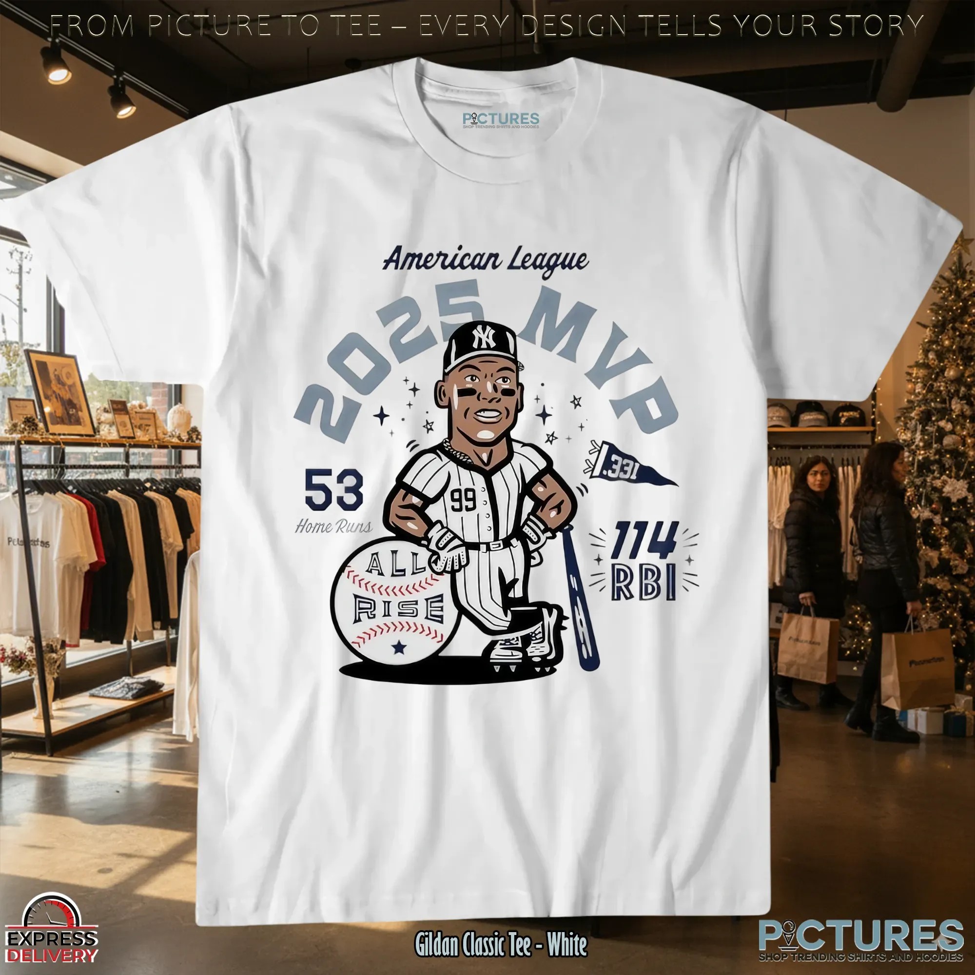 Yankees Aaron Judge American League 3X MVP 2025 53 Hr 114 Rbi T Shirt
