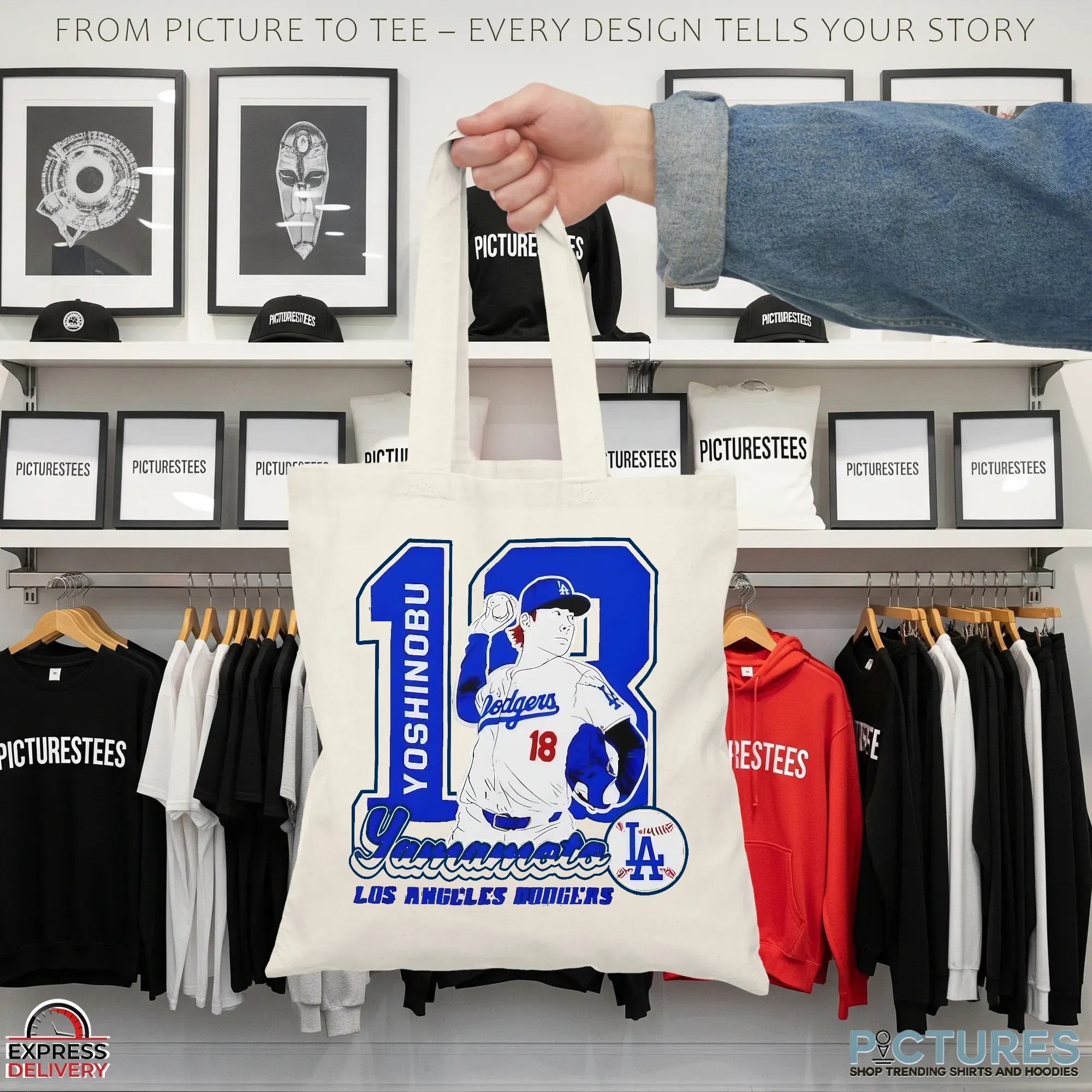 Yoshinobu Yamamoto 18 Los Angeles Dodgers Japanese MLB Pitcher Baseball Graphic T Shirt