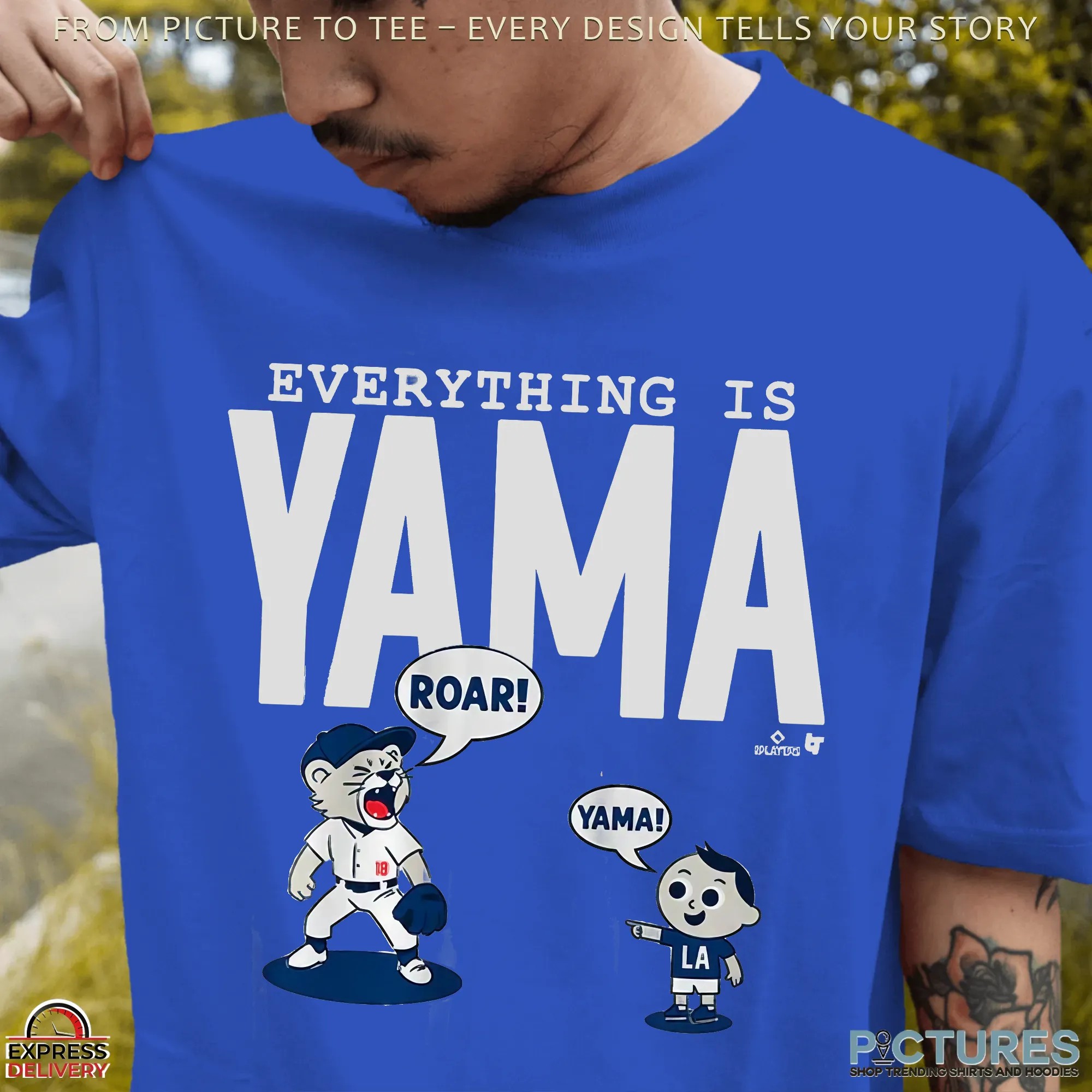 Yoshinobu Yamamoto Los Angeles Dodgers Everything Is Yama T Shirt