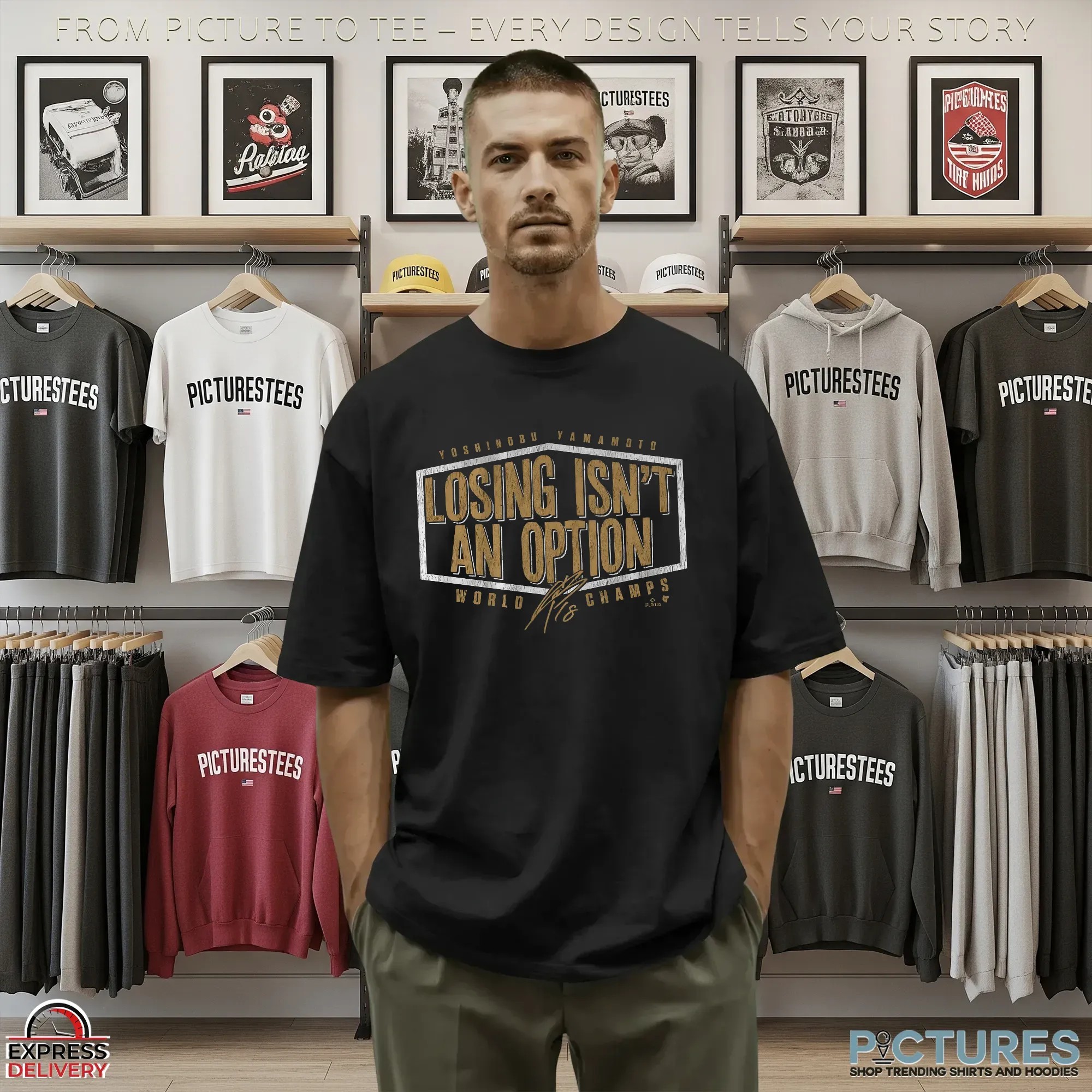 Yoshinobu Yamamoto Losing Isn't An Option LA Dodgers World Champs Edition T Shirt