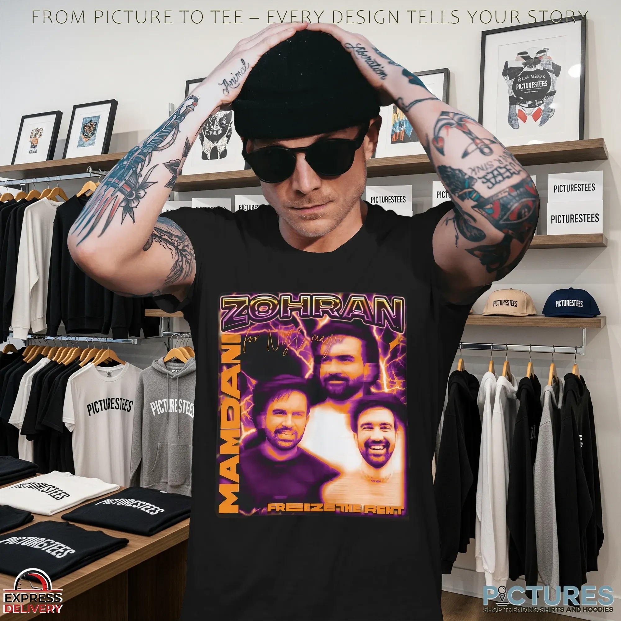 Zohran Mamdani for NYC Mayor Freeze The Rent Bootleg 90s Hip Hop Style T Shirt Zohran Mamdani for NYC Mayor Freeze The Rent Bootleg 90s Hip Hop Style T Shirt