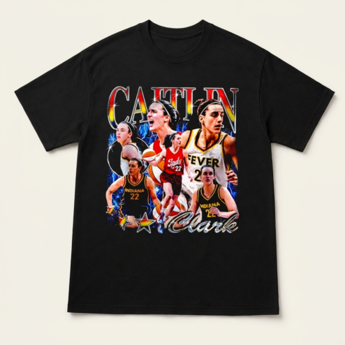 Caitlin Clark Retro Bootleg Tee | Indiana 22 Basketball Shirt