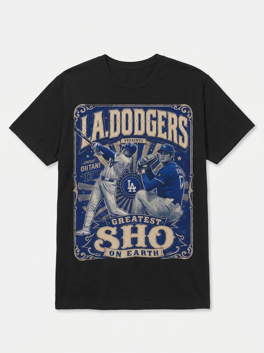 Shohei Ohtani Greatest Sho On Earth LA Dodgers Graphic Tee