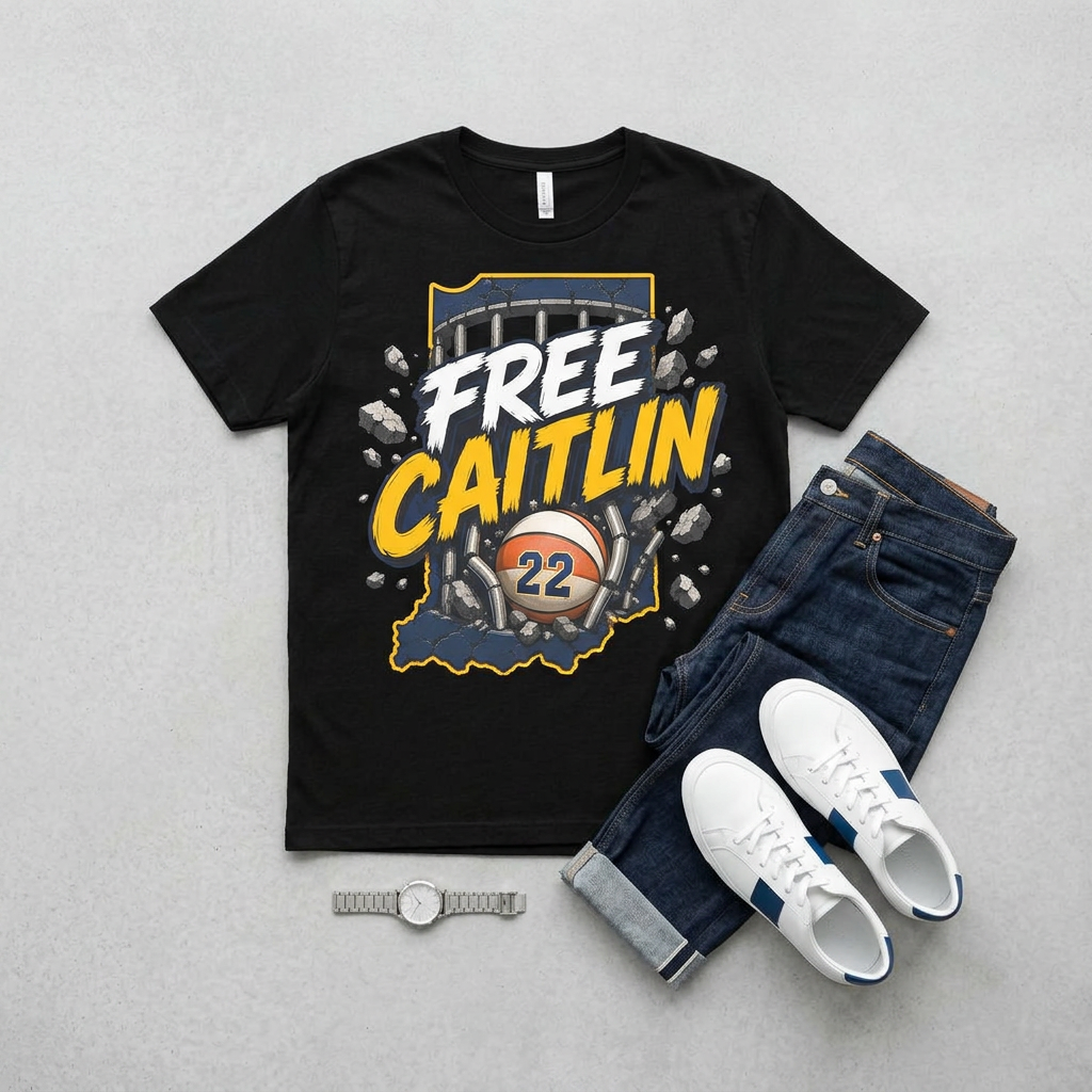 Free Caitlin Clark 22 Shirt | Indiana Basketball Graphic Tee