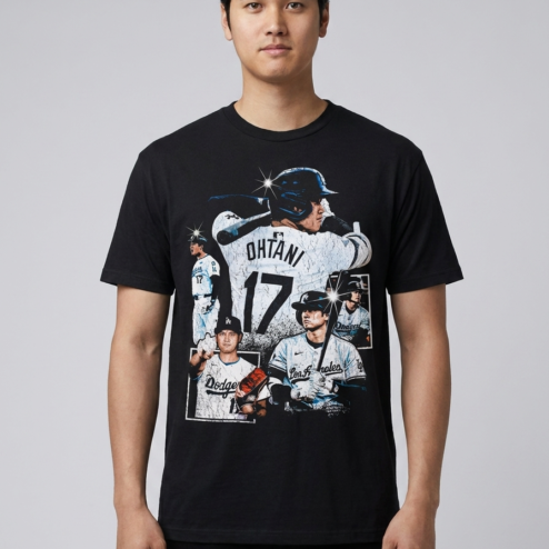 Shohei Ohtani Vintage T-Shirt Lboedeix - LA Dodgers 17 Graphic Tee