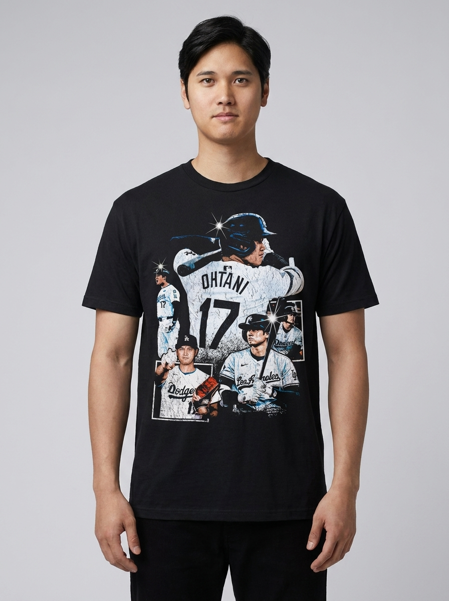 Shohei Ohtani Vintage T-Shirt Lboedeix - LA Dodgers 17 Graphic Tee