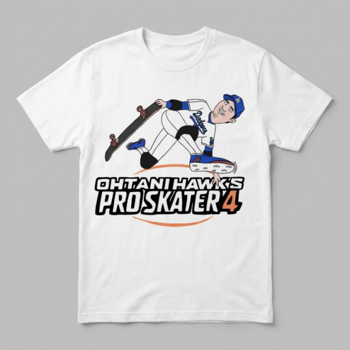 Shohei Ohtani Hawk's Pro Skater 4 T-Shirt | Baseball Tee