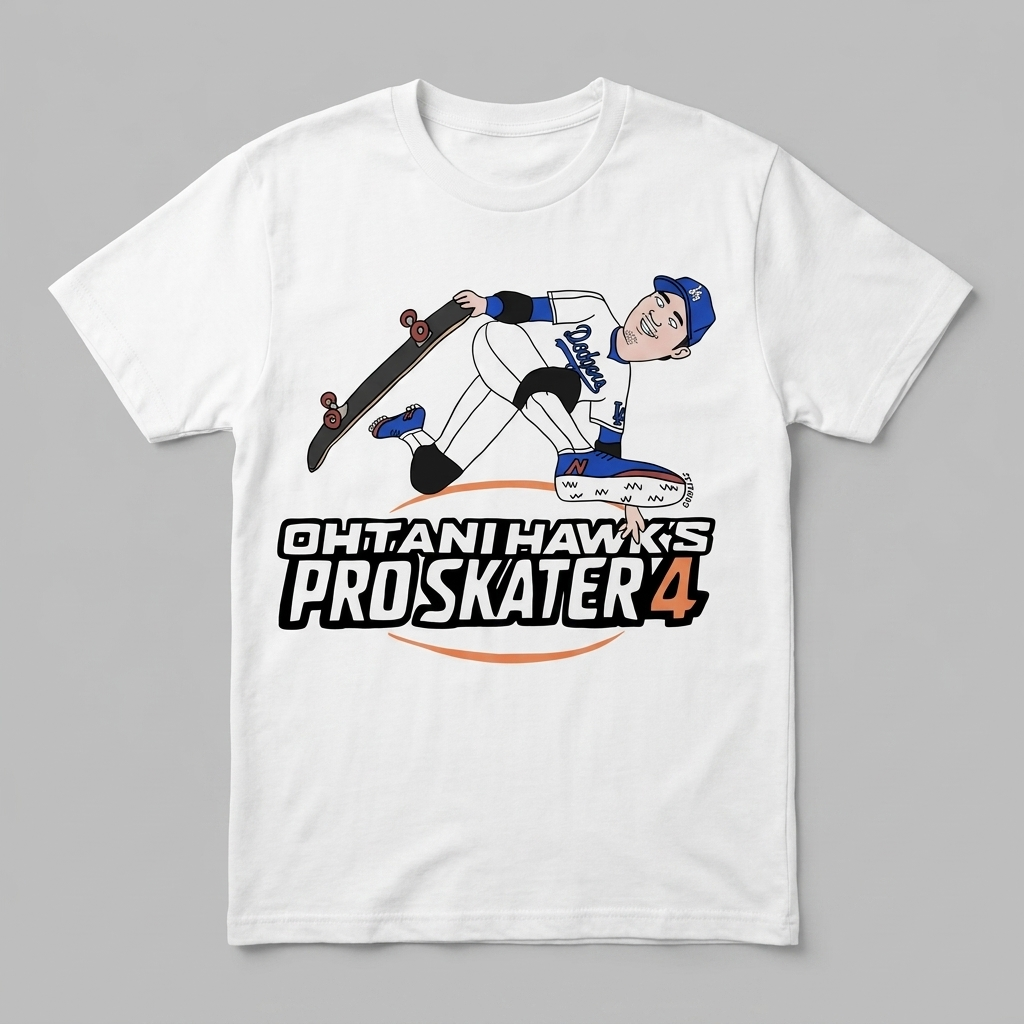 Shohei Ohtani Hawk's Pro Skater 4 T-Shirt | Baseball Tee