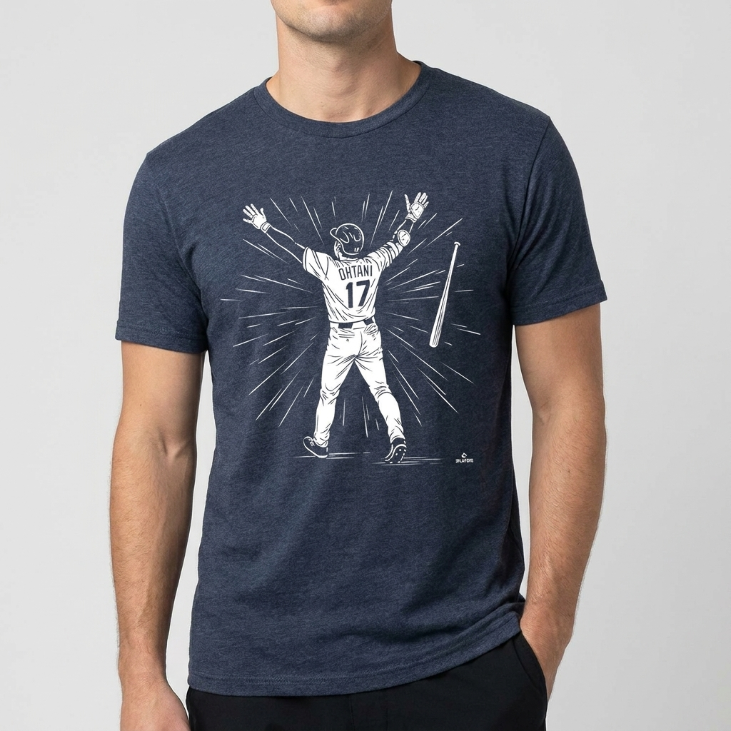 Shohei Ohtani 17 Bat Flip Shirt - Minimalist Baseball Tee