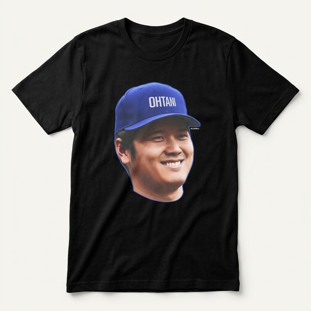 Shohei Ohtani Face Graphic T-Shirt | Baseball Fan Tee