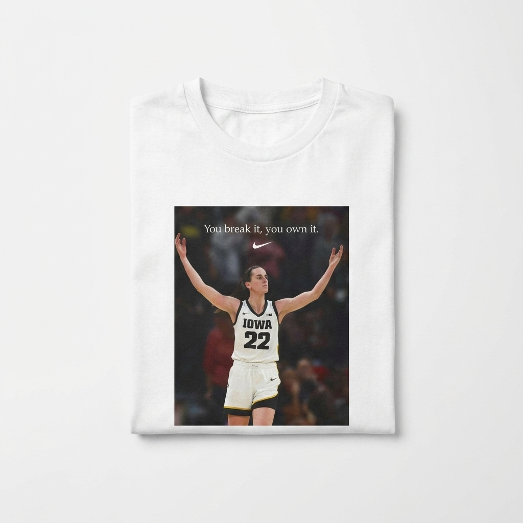 Caitlin Clark 'You Break It You Own It' Graphic Tee - Iowa 22