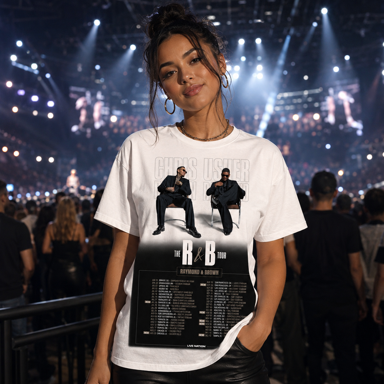 The R&B Tour 2026: Chris Brown & Usher Concert T-Shirt