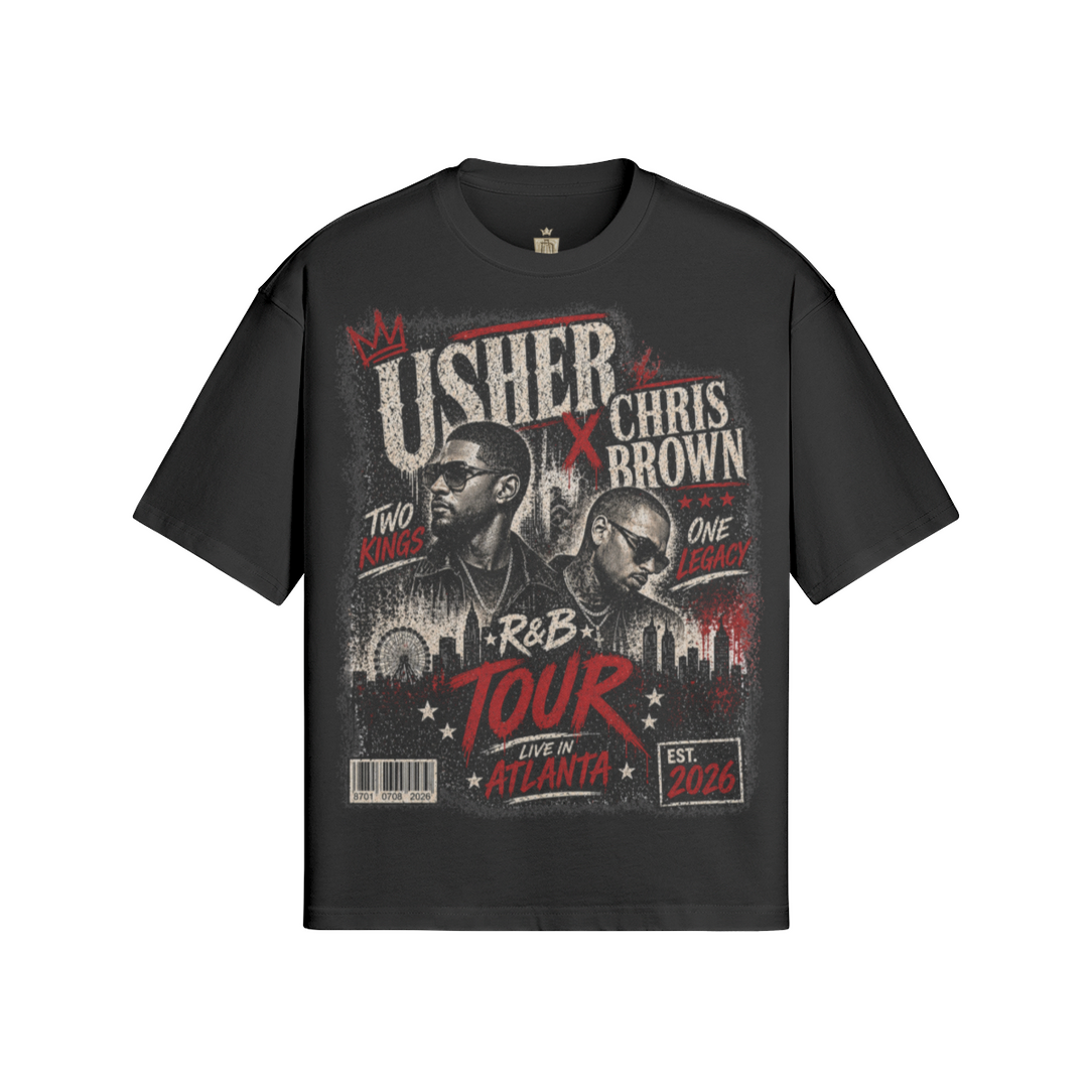 Usher x Chris Brown R&B Tour 2026 Vintage Graphic Tee