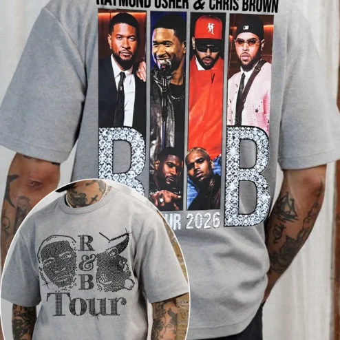 Usher & Chris Brown R&B Tour 2026 Vintage Bootleg Tee
