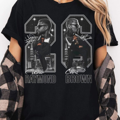 Usher & Chris Brown The R&B Tour 2026 Vintage Graphic Tee