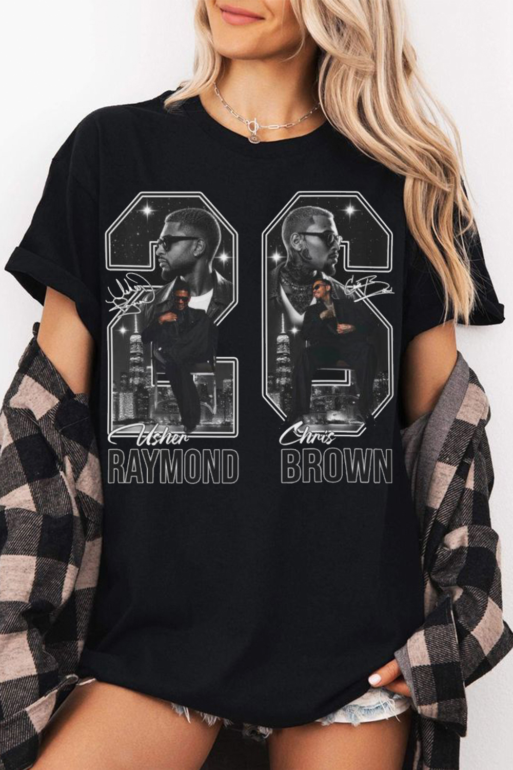 Usher & Chris Brown The R&B Tour 2026 Vintage Graphic Tee