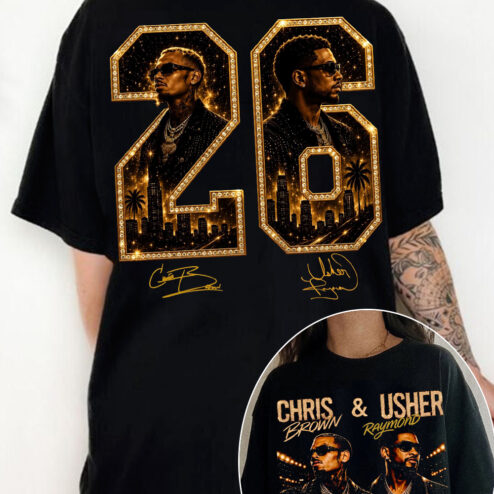 Chris Brown & Usher R&B Tour 2026 Vintage Bootleg T-Shirt