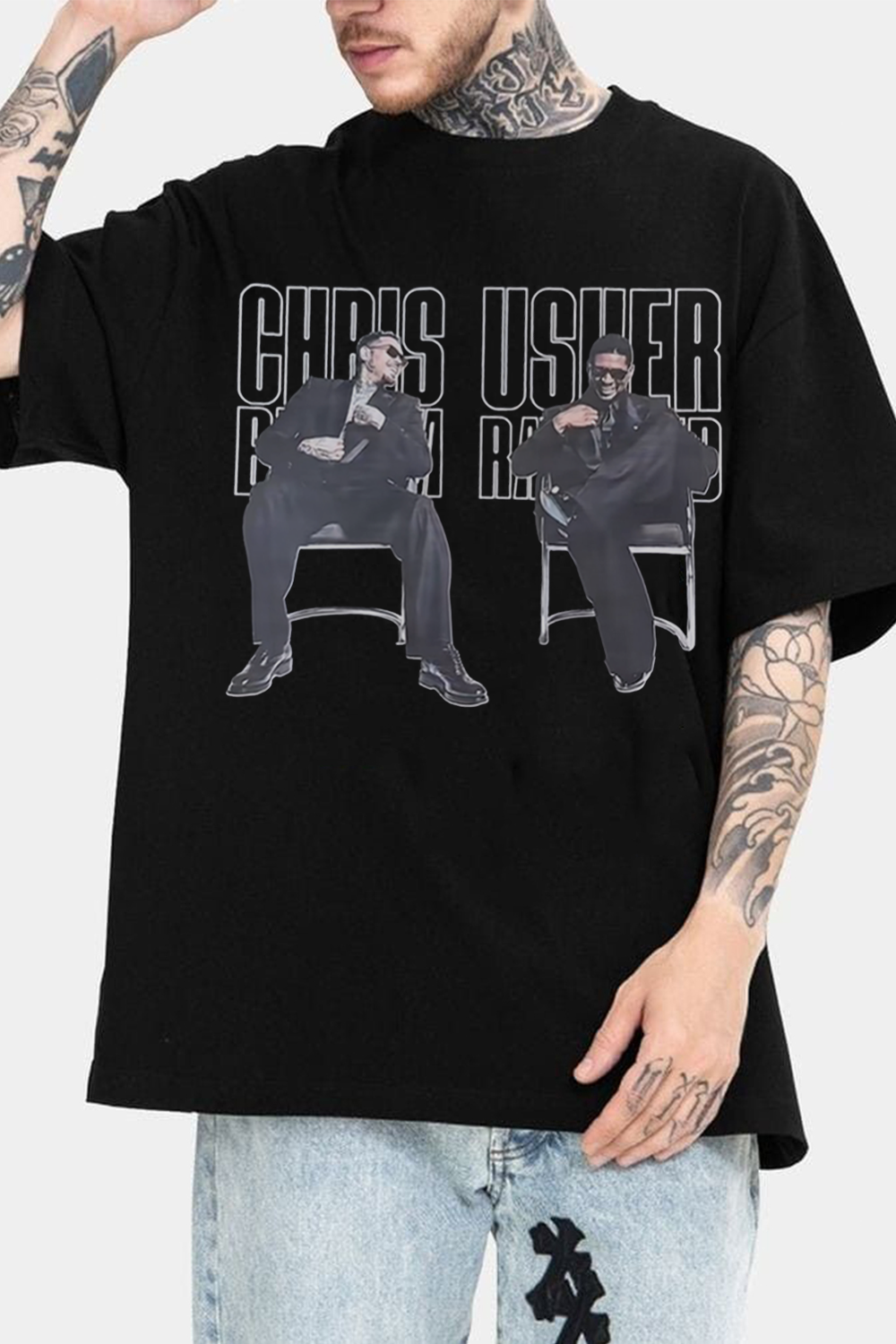 Chris Brown & Usher R&B Tour 2026 Vintage Graphic Tee