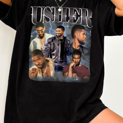 Vintage Usher Graphic Tee | 90s Bootleg R&B Concert Shirt