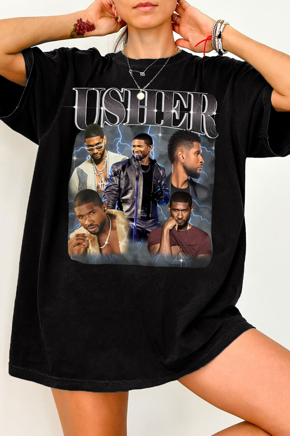 Vintage Usher Graphic Tee | 90s Bootleg R&B Concert Shirt