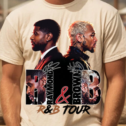 Usher & Chris Brown R&B Tour 2026 Vintage Graphic Tee