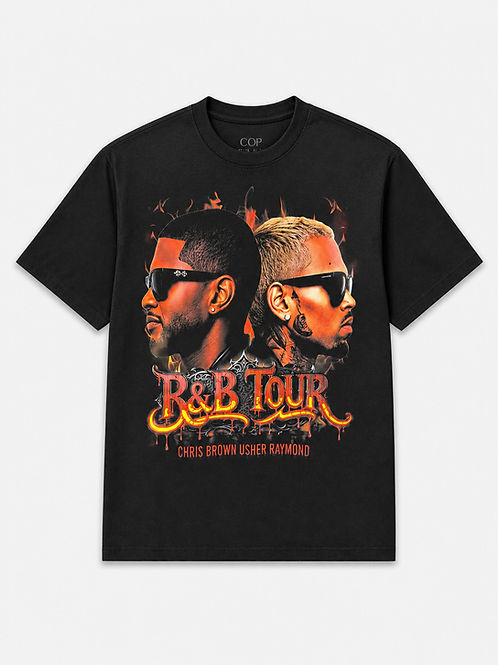 Vintage Chris Brown & Usher R&B Tour 2026 T-Shirt