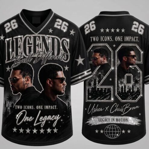 Usher x Chris Brown Legends Baseball Jersey - Y2K Tour Merch