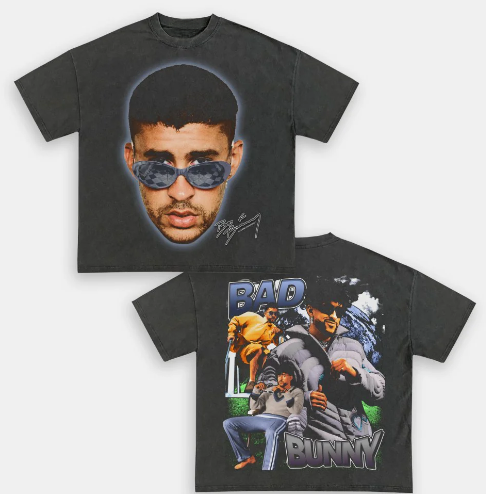 Vintage Bad Bunny Graphic Tee - 90s Bootleg Style Concert Shirt