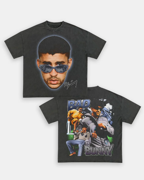 Vintage Bad Bunny Graphic Tee - 90s Bootleg Style Concert Shirt