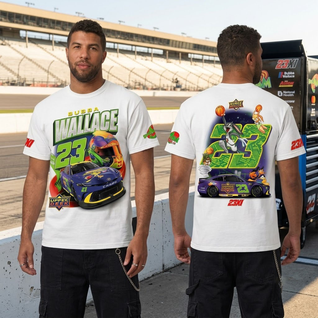 Bubba Wallace 23 Space Jam 30th Anniversary Graphic Tee