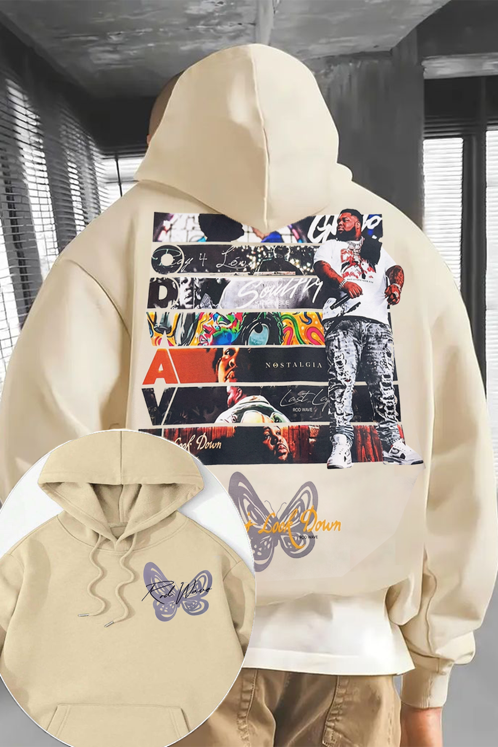 Rod Wave Nostalgia Tour Hoodie | Retro Butterfly Streetwear Sweatshirt