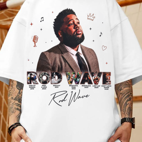 Rod Wave Don't Look Down Tour 2026 Vintage Bootleg Rap Tee