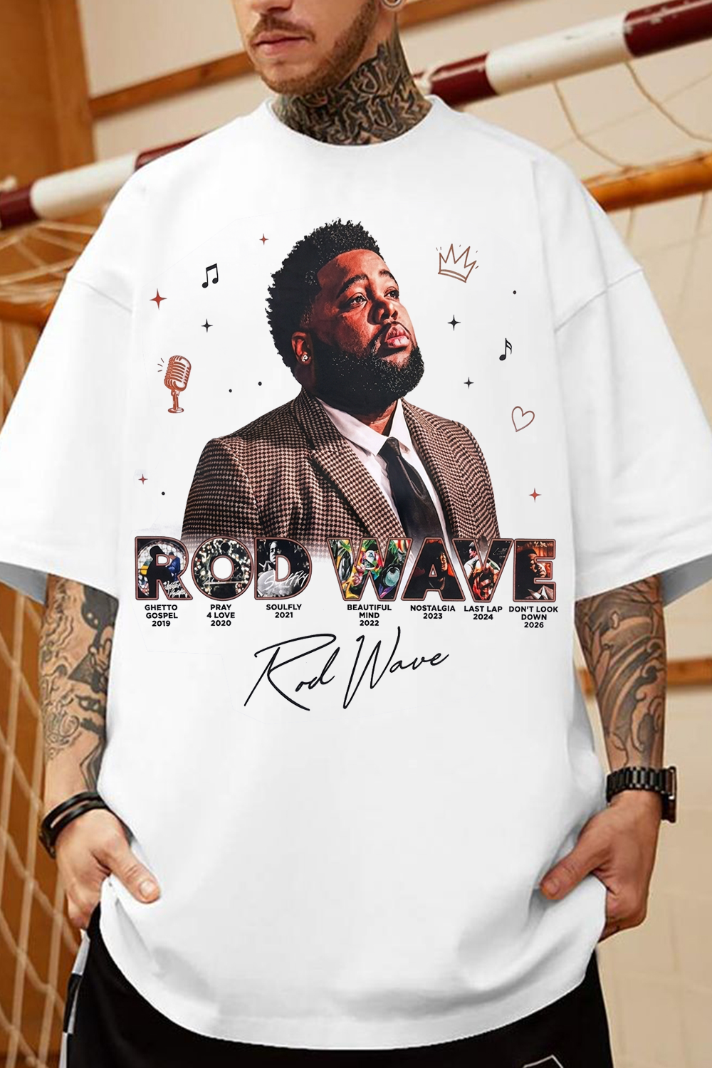 Rod Wave Don't Look Down Tour 2026 Vintage Bootleg Rap Tee