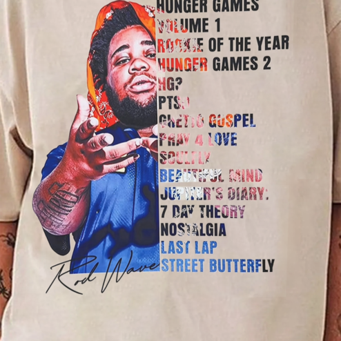 Rod Wave Albums Tracklist Graphic Tee | 2026 Tour Merch