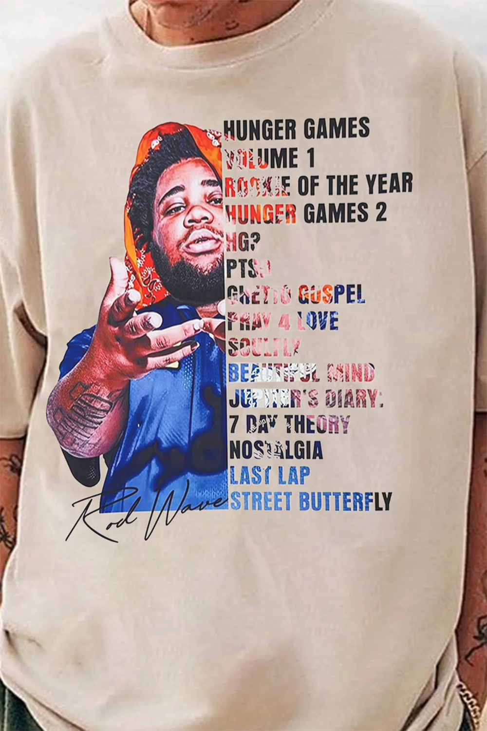 Rod Wave Albums Tracklist Graphic Tee | 2026 Tour Merch