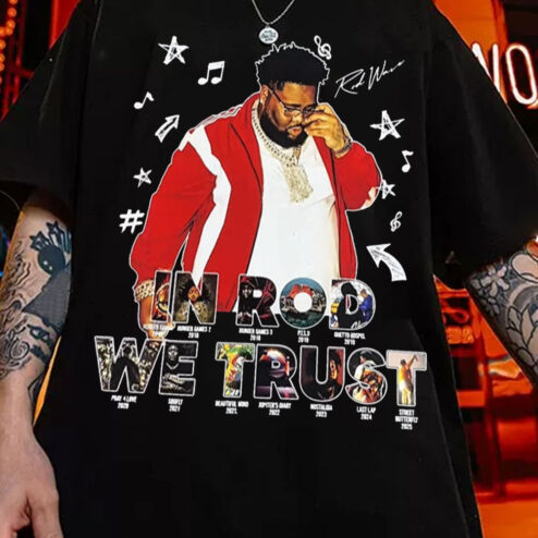 In Rod We Trust Rod Wave Vintage Bootleg Rap Tee