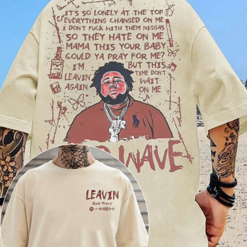 Rod Wave Leavin Vintage Rap Tee | Oversized Hip Hop Graphic Shirt