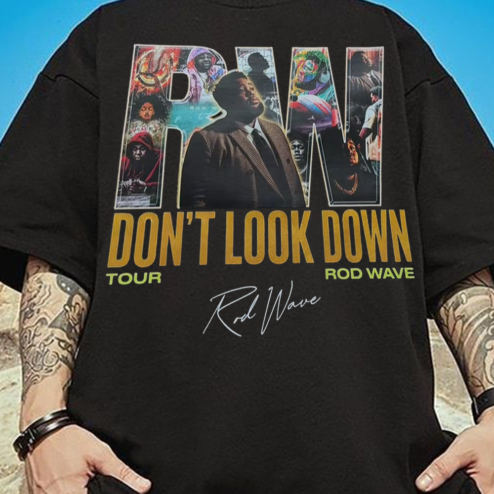 Rod Wave Don't Look Down Tour Shirt - Vintage Graphic Rap Tee
