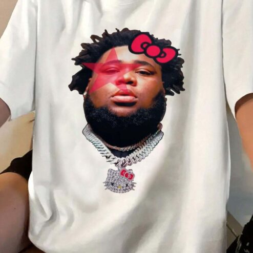 Rod Wave Kitty Mashup Graphic Tee | Y2K Vintage Rap Shirt