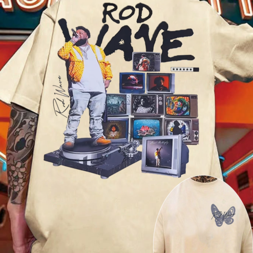 Vintage Rod Wave Graphic Tee | Y2K Rapper Concert Shirt
