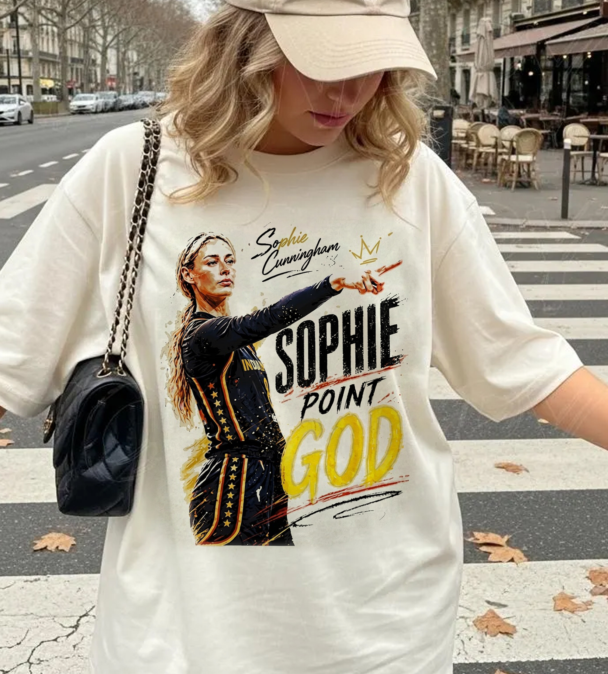 Sophie Cunningham Point God Vintage Graphic Tee | WNBA Fan Apparel