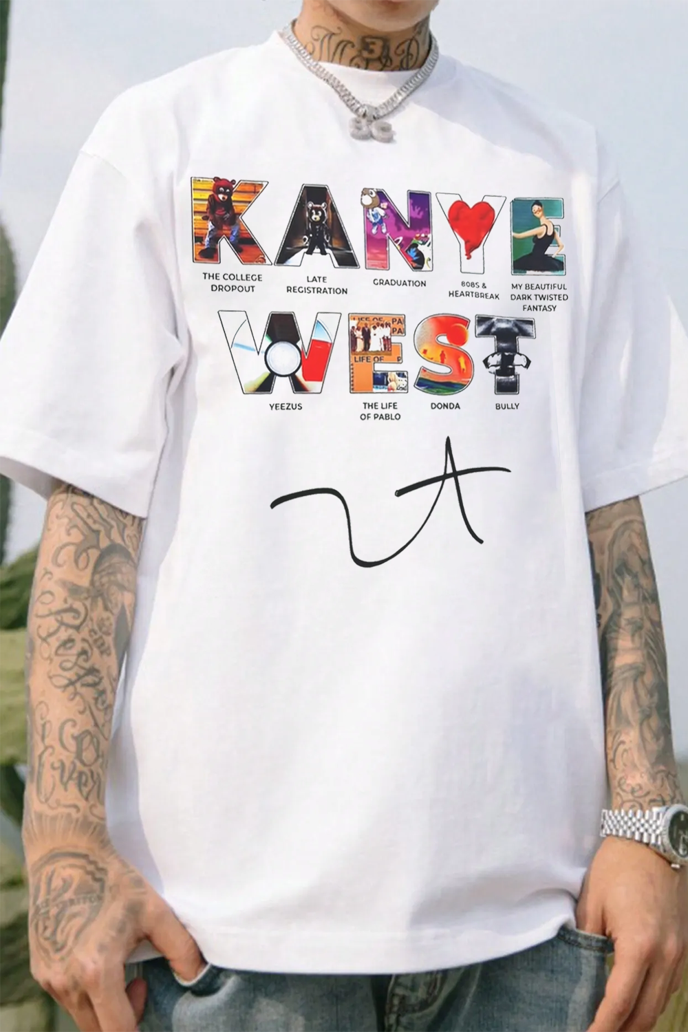 Ye Kanye West Complete Discography Oversized Tee | Bully Era