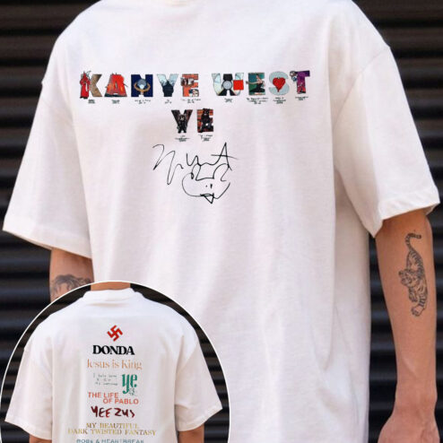 Kanye West Eras Album List Graphic Tee | Oversized Rap Shirt
