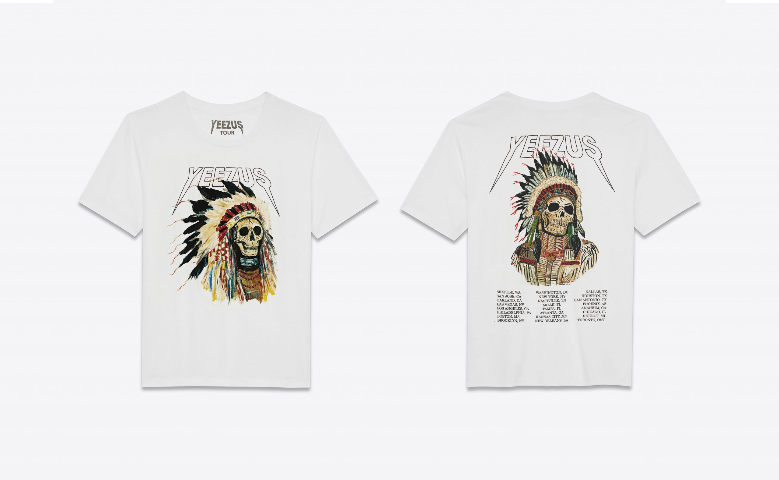 Vintage Yeezus Tour Shirt | Skull Graphic Kanye West Tribute Tee