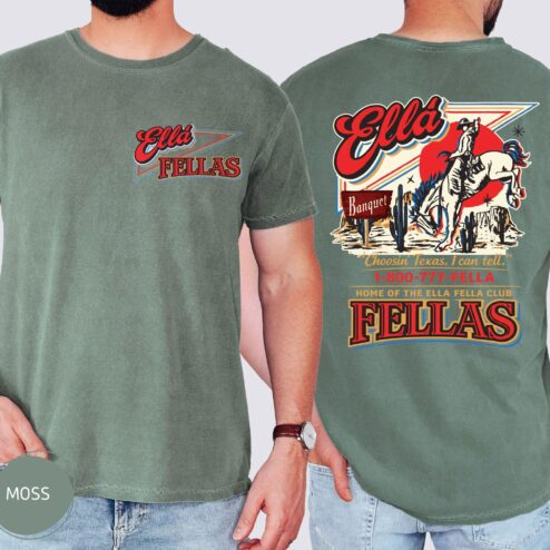 Vintage Ella Fellas Retro Western Tee | Choosin' Texas Concert Shirt